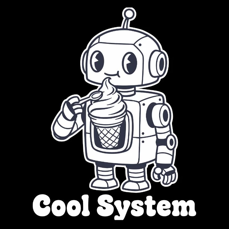 Roboter mit Eiscreme