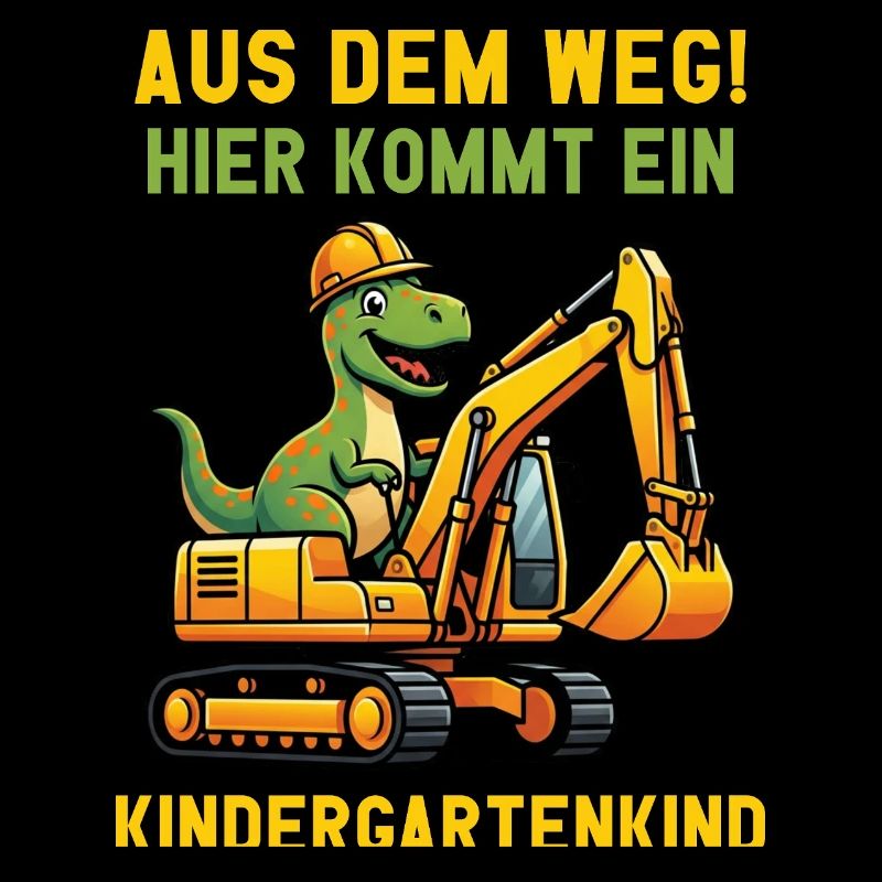 Hier kommt ein Kindergartenkind 2026 Bagger Dino