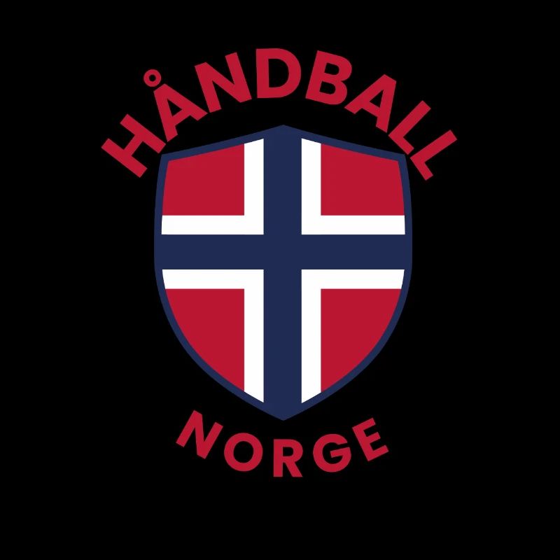 Norway's handball shield with the Norwegian flag