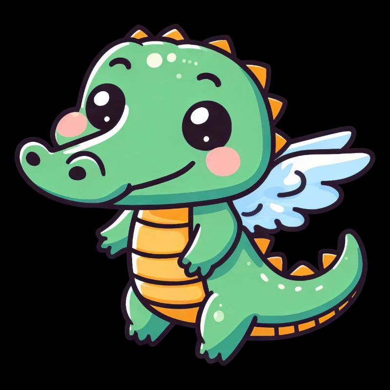Ailes d’ange crocodile mignon