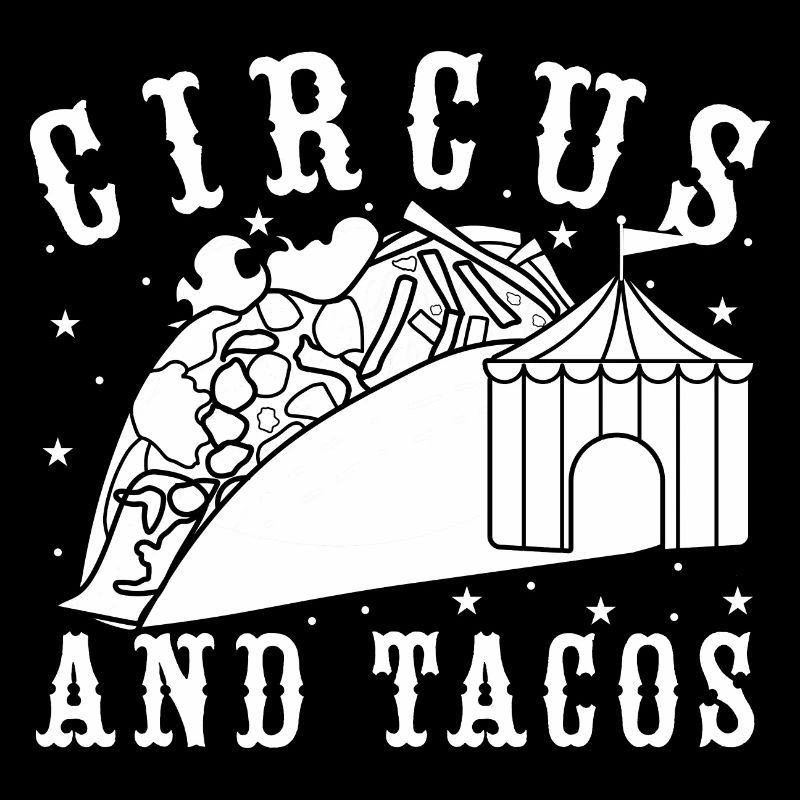 Artiste de cirque graphique et de cirque Tacos