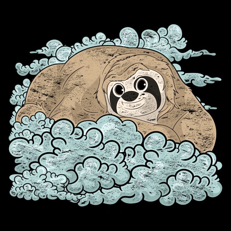 Tropical Animal Gift Cute Clouds Sloth