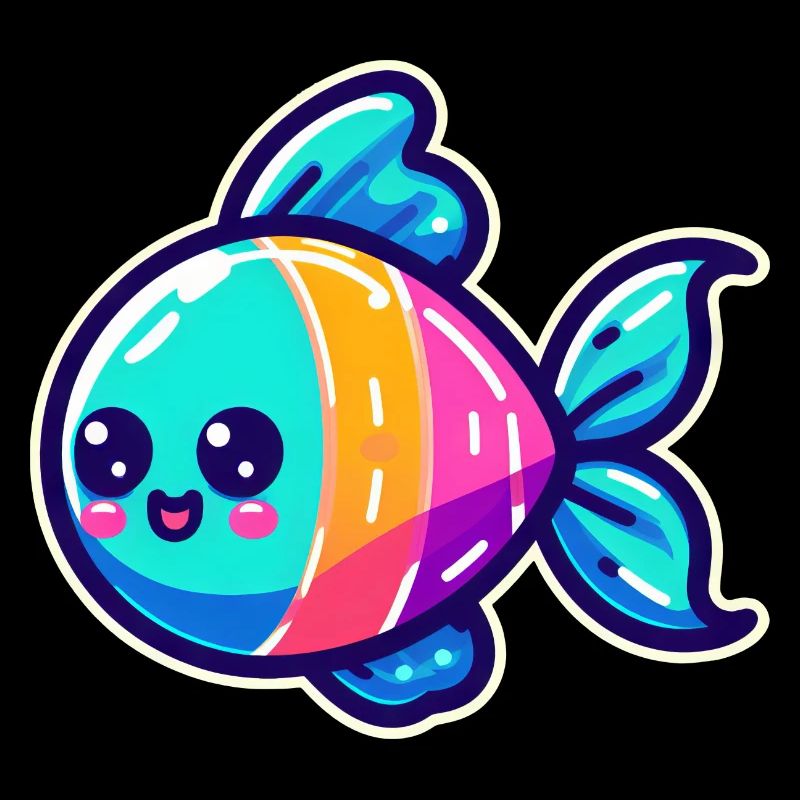 Conception de poisson arc-en-ciel