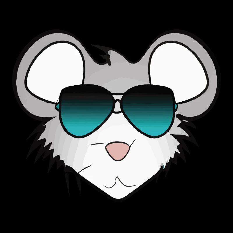 Mouse with Sunglasses Illustration Gift
