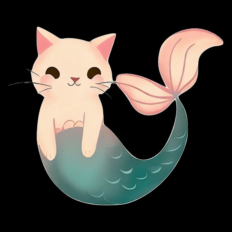 Chat sirène mignon