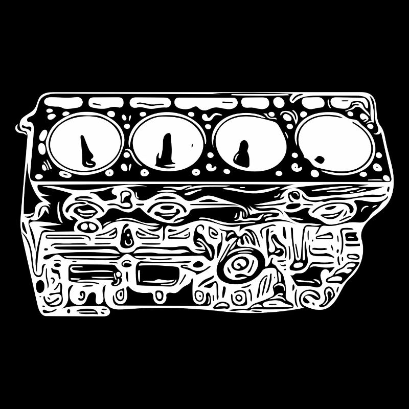 Engine block cylinder displacement fan