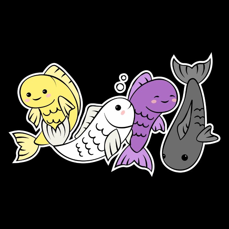 Non-binary flag fish design for proud Enbys