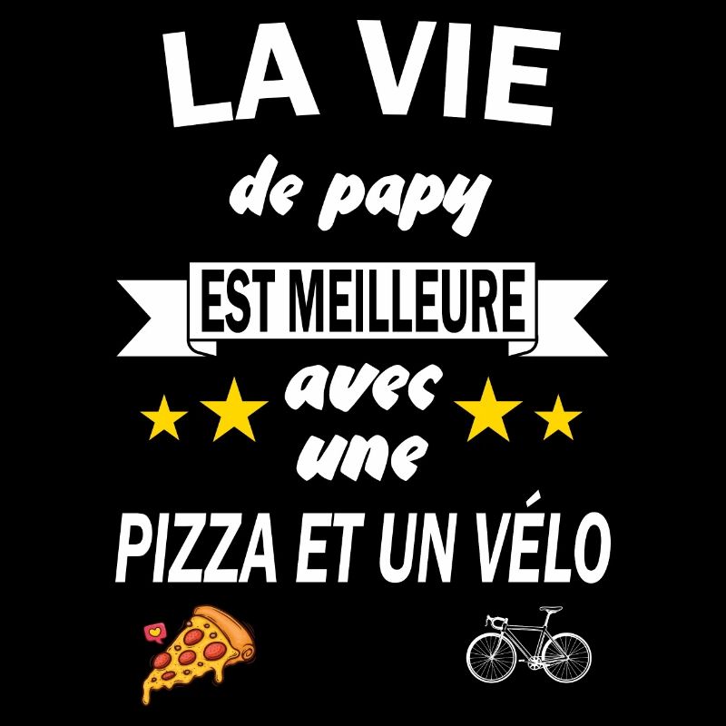 La vie de papy est meilleure avec une pizza vélo