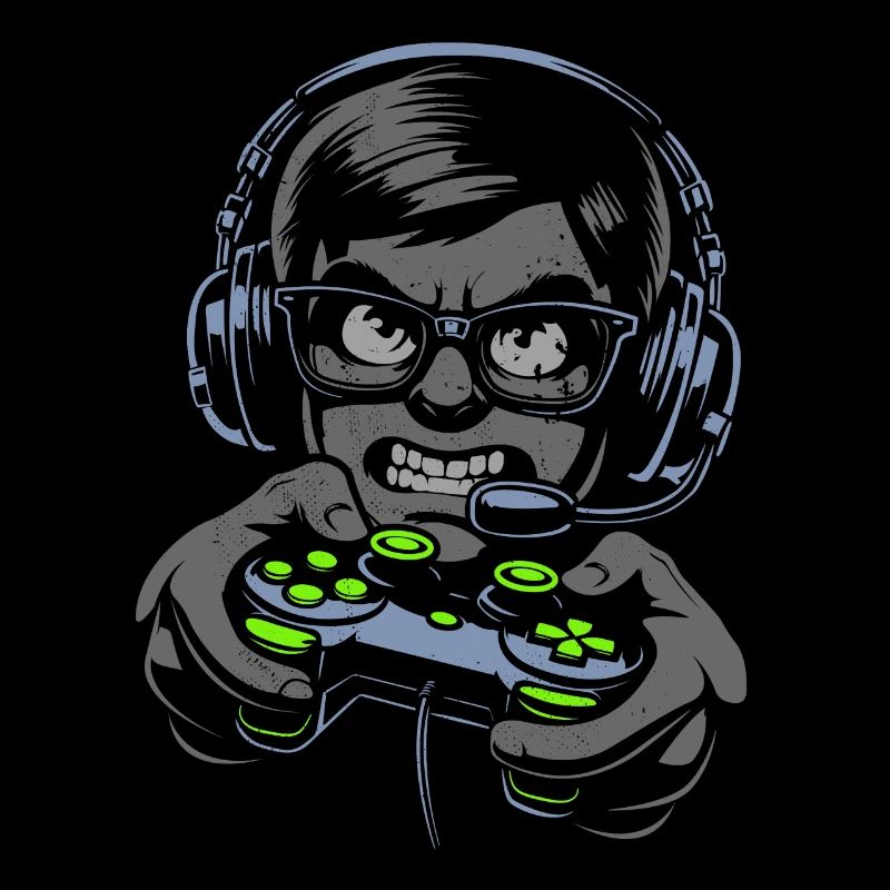 Gaming Gamer Nerd Controller Illustration