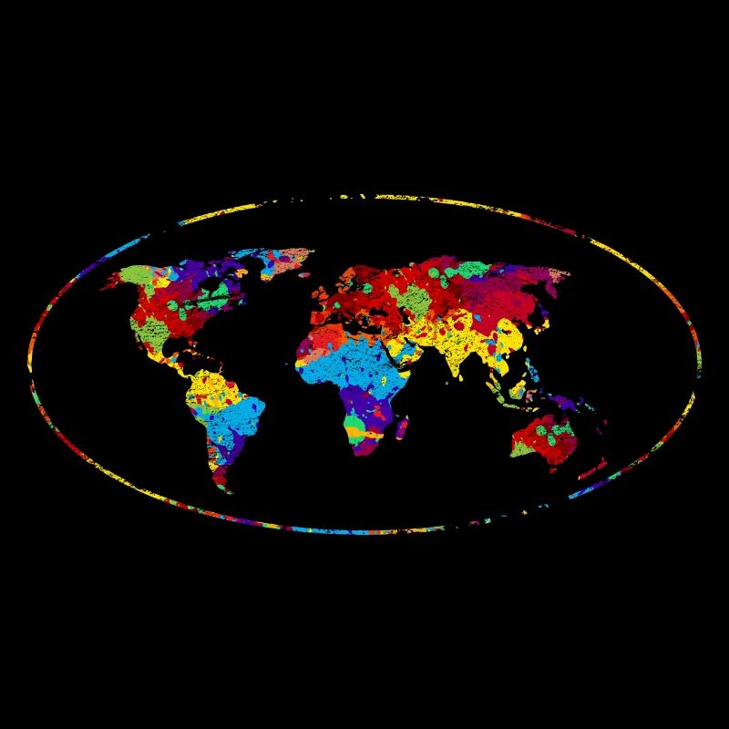 Travel Globe Gift Colorful World Map