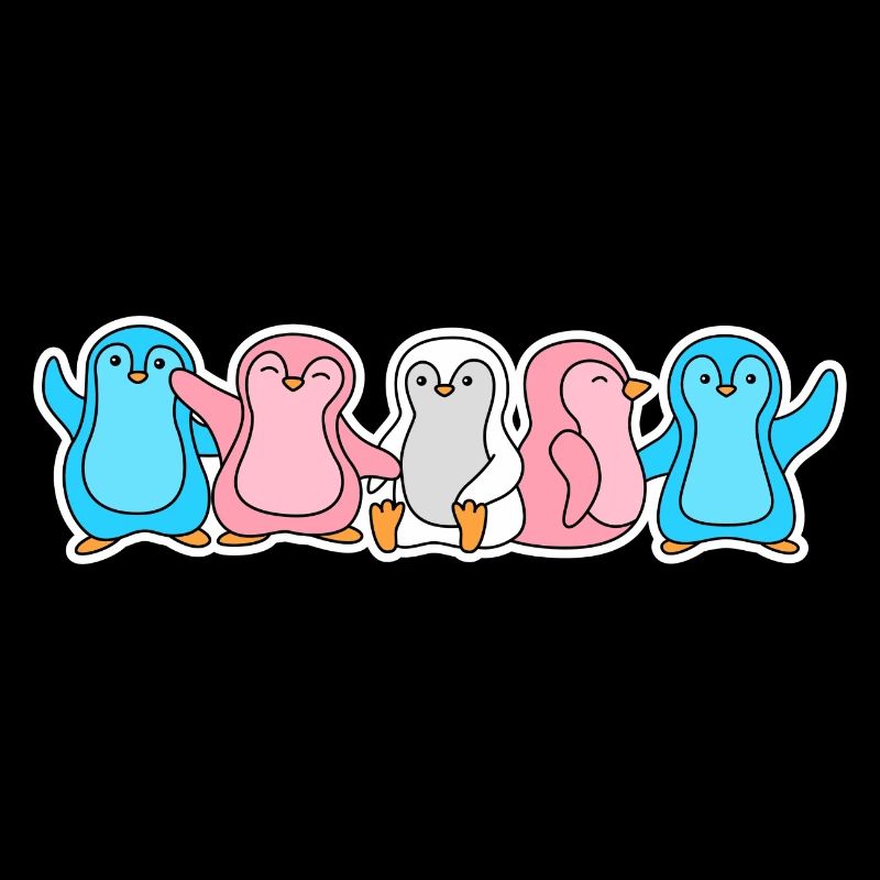 Conception de pingouins trans pour les personnes trans