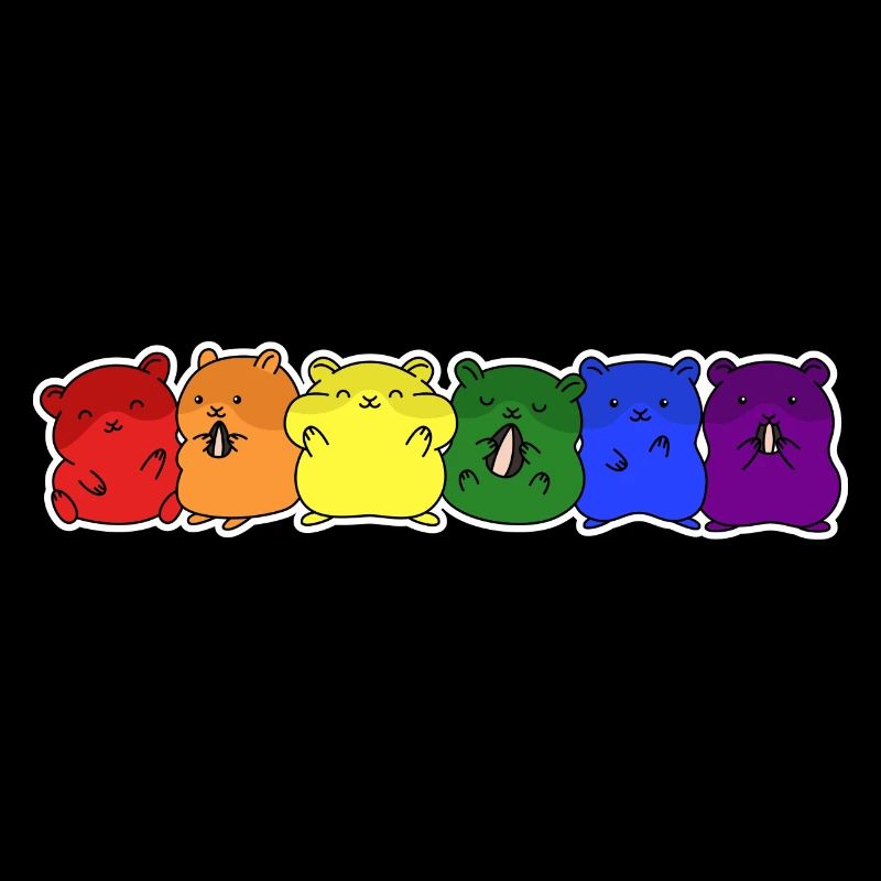 Conception de hamster drapeau LGBT + pour les personnes LGBT +