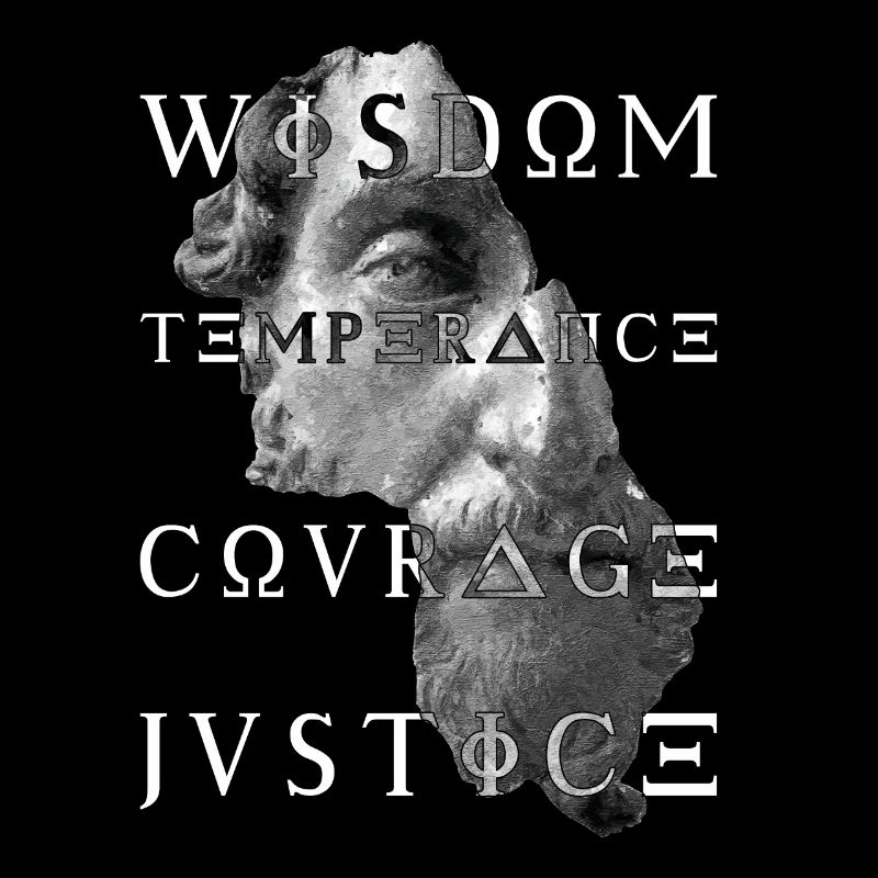 Vertus blanches du stoïcisme Sagesse Courage Justice