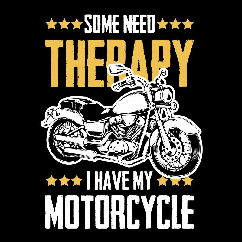 Motorcycle therapy funny saying
