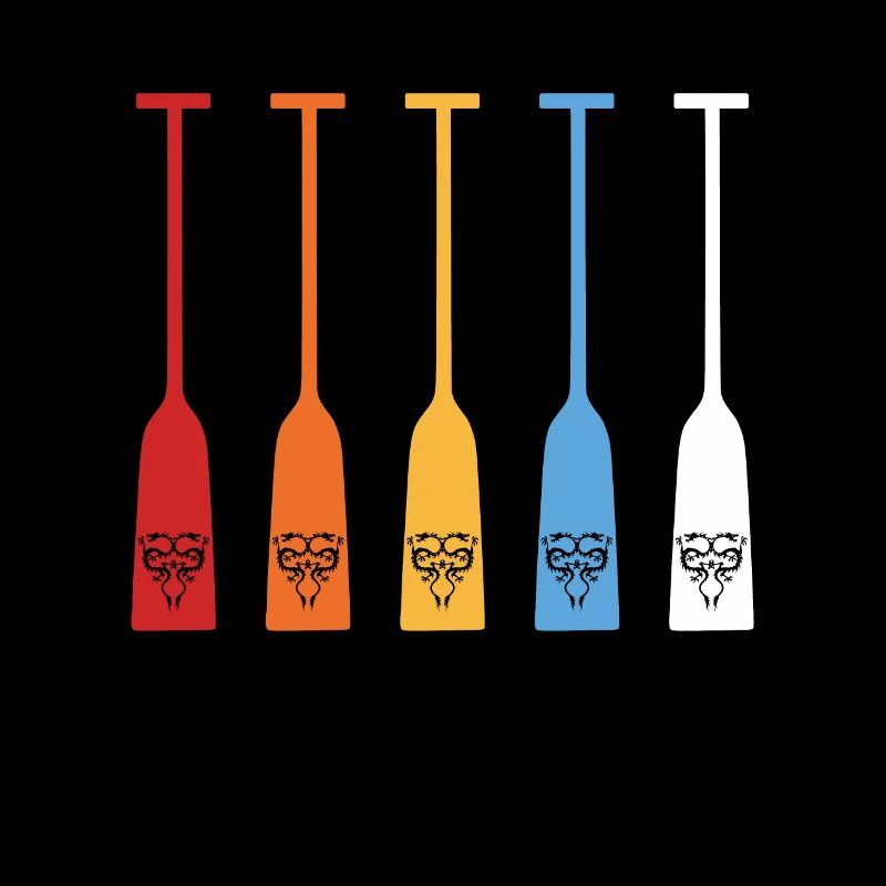 Dragon boat paddle retro