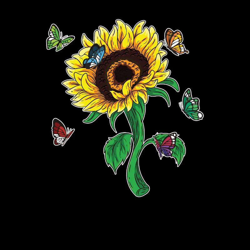 Flowers Gift Butterfly Sunflower