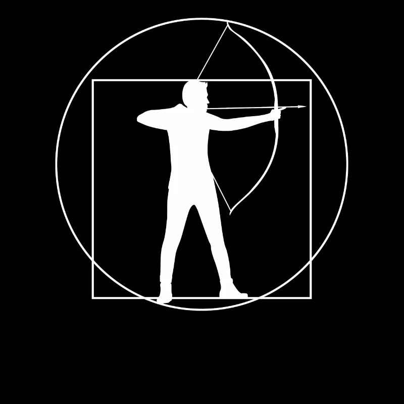 Archery Archer Leonardo Da Vinci Motif