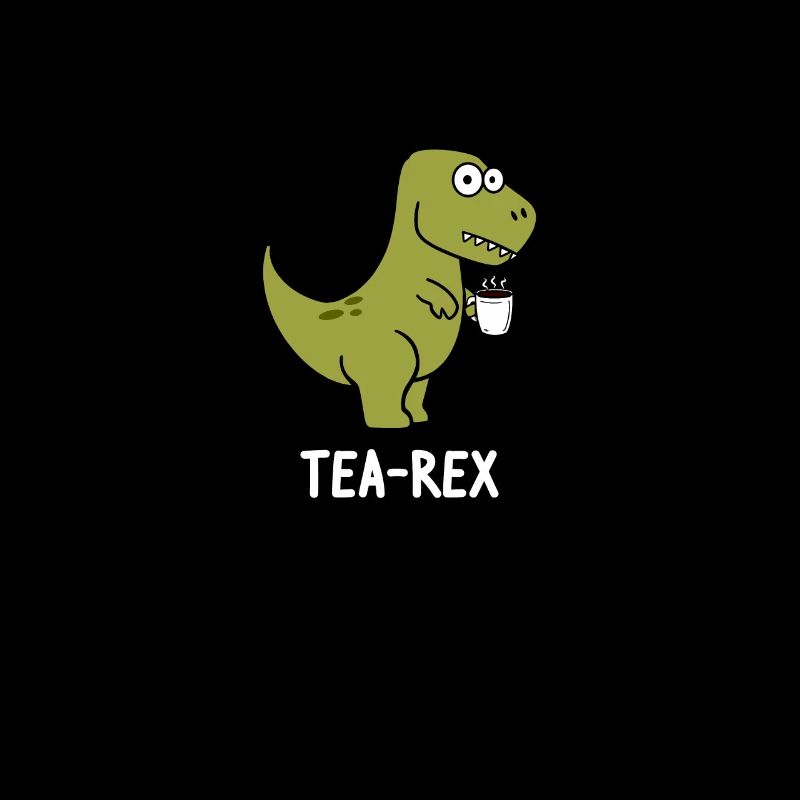 Different sides of a dinosaur Tea-Rex