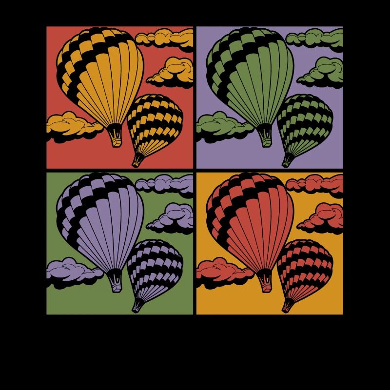 Pop Art Ballonfahrer Geschenkidee Heißluftballon