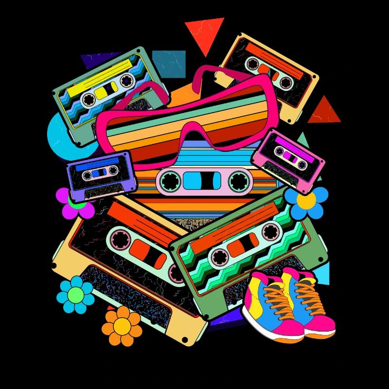 Eighties Idée Cadeau Cassette Rétro