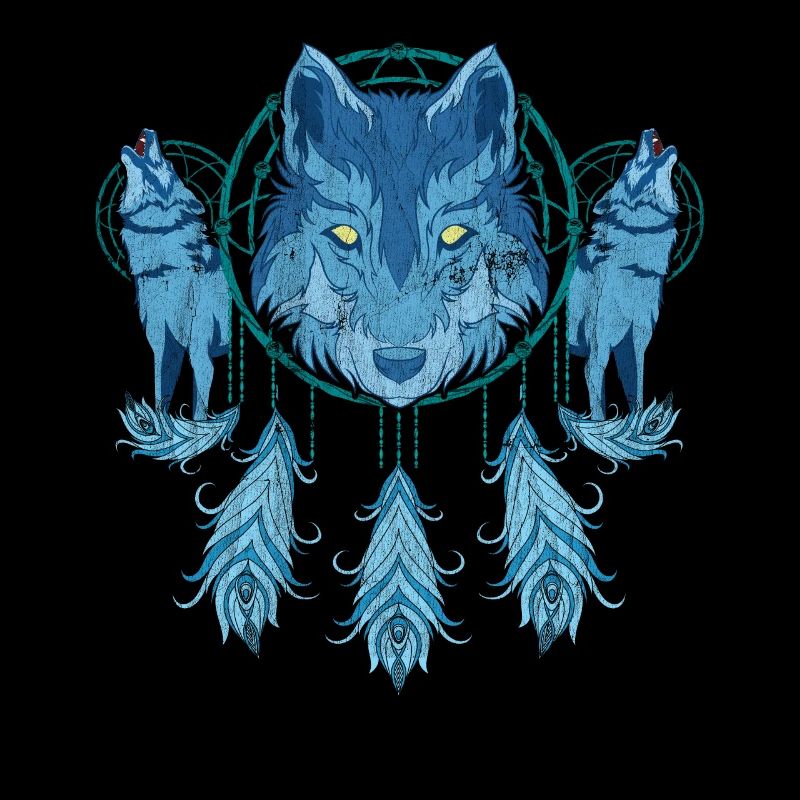 Raubtier Traumfänger Tiermotiv Geschenk Wolf