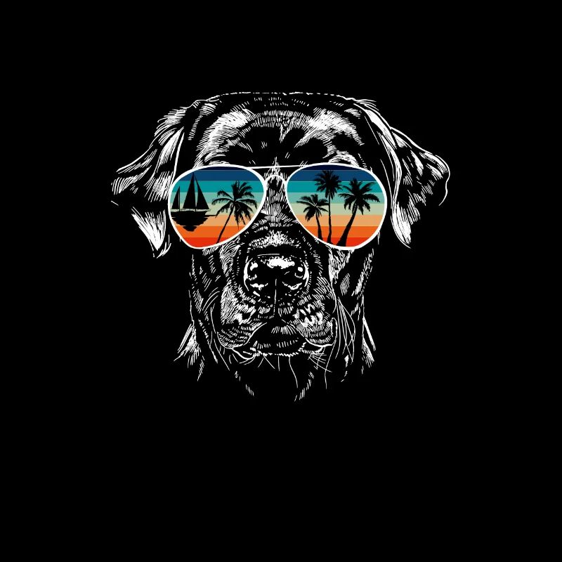 Dog with cool sunglasses for holidaymakers