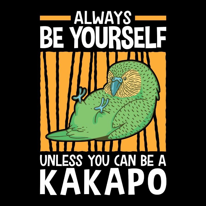 Sei ein Kakapo flugunfähiger Papagei