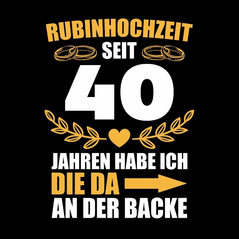 40. Hochzeitstag Mann Rubinhochzeit Geschenk