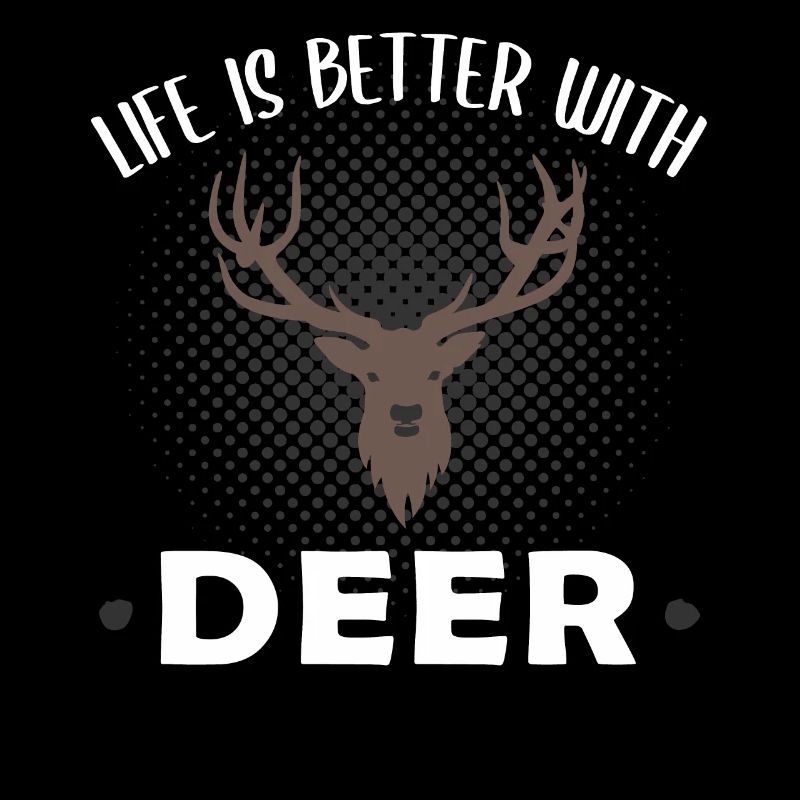 Reh Hirsch Waldtiere Tierliebhaber Spruch Geschenk