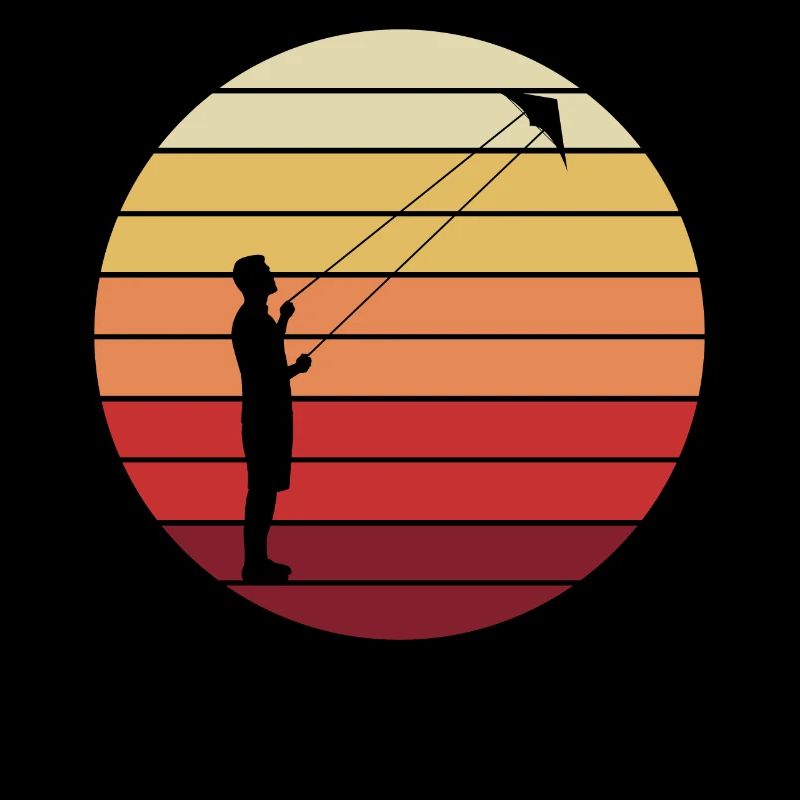 Hang Gliding Kite Flying Retro Gift