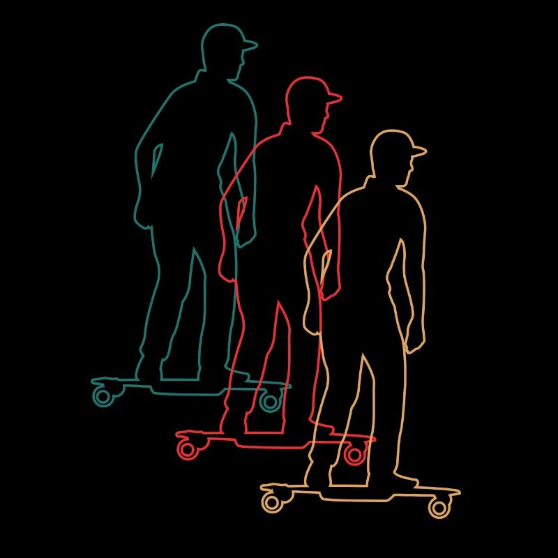Elektro-Skateboard Skater Retro Vintage Geschenk