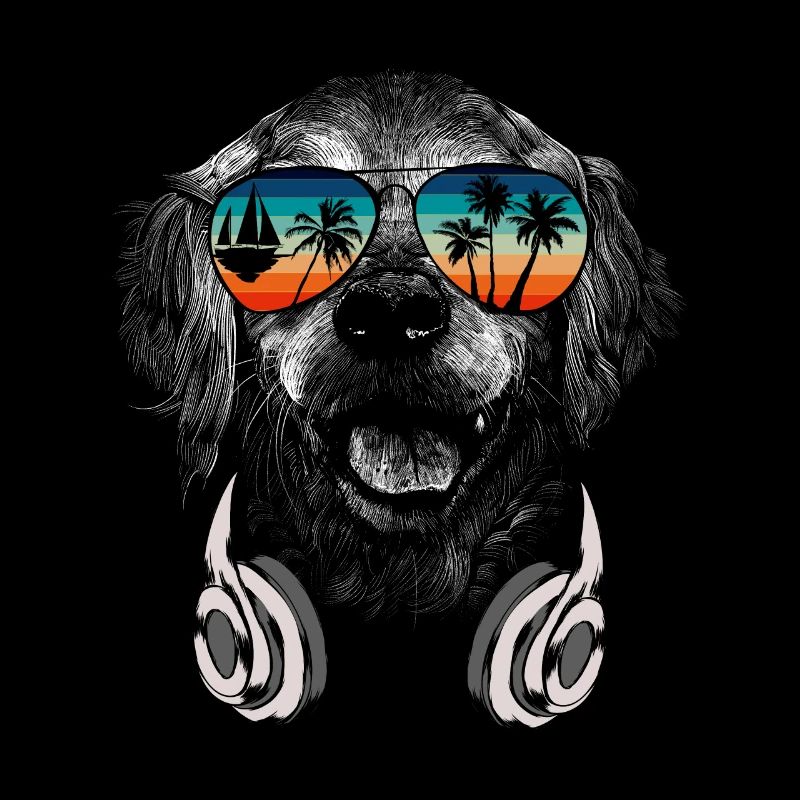 Dog with cool sunglasses for holidaymakers