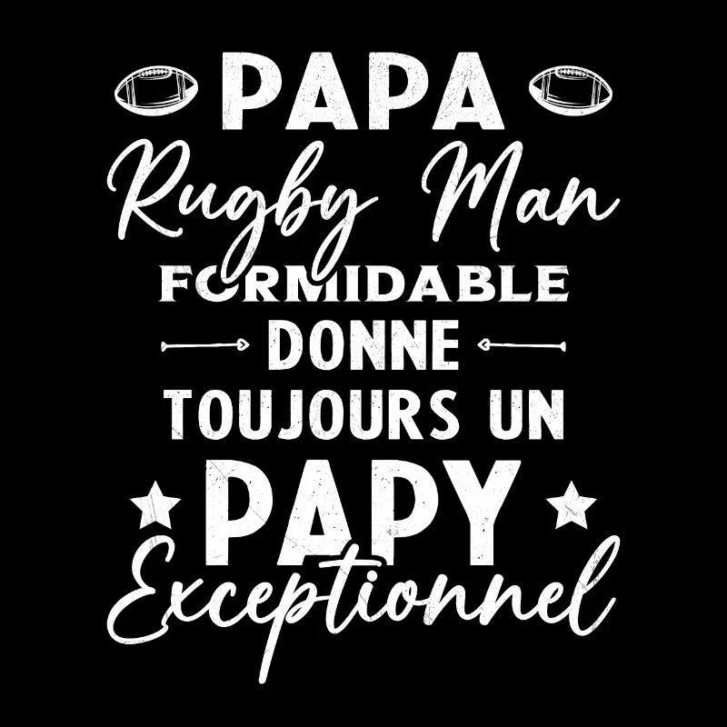 Papa Rugbyman Formidable Papy Exceptionnel Cadeau