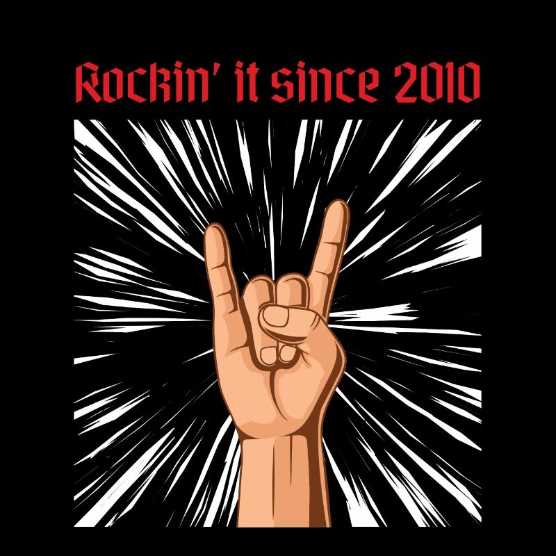 Rockin it since 2010 Heavy Metal Geburtstag Gruß