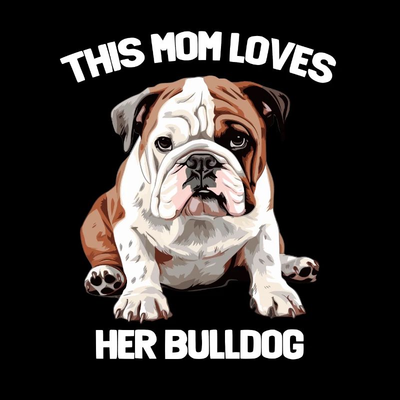 Bouledogue anglais Cette maman aime son bouledogue