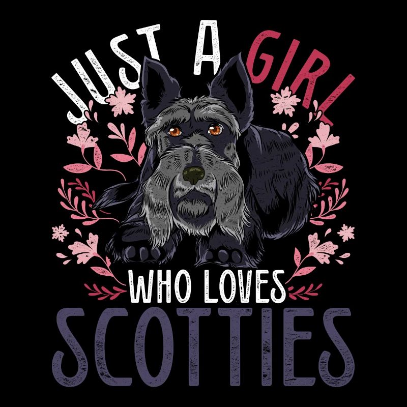 Nur ein Mädchen das Scotties liebt Hunde Terrier