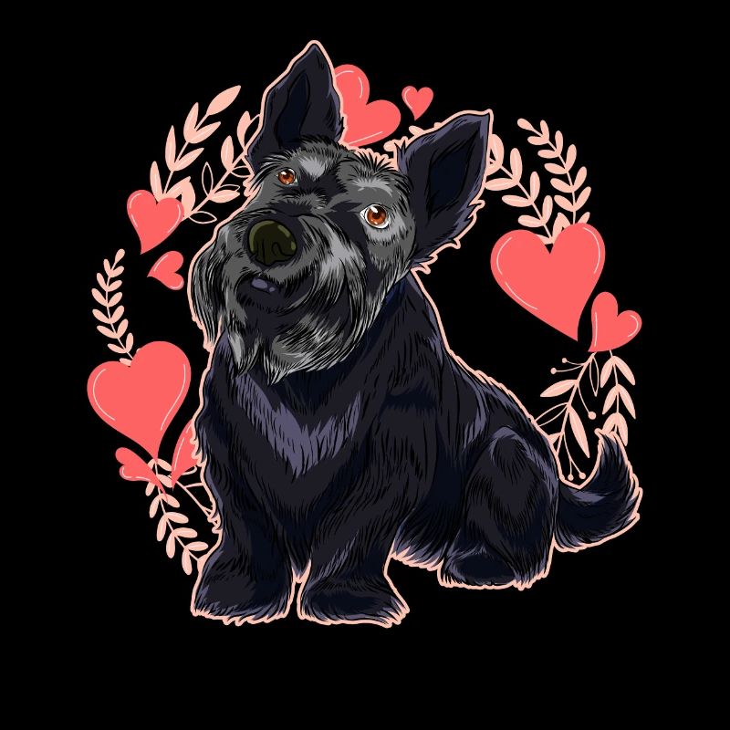 Les chiens adorent Scottie Heart Gift Scottish Terrier