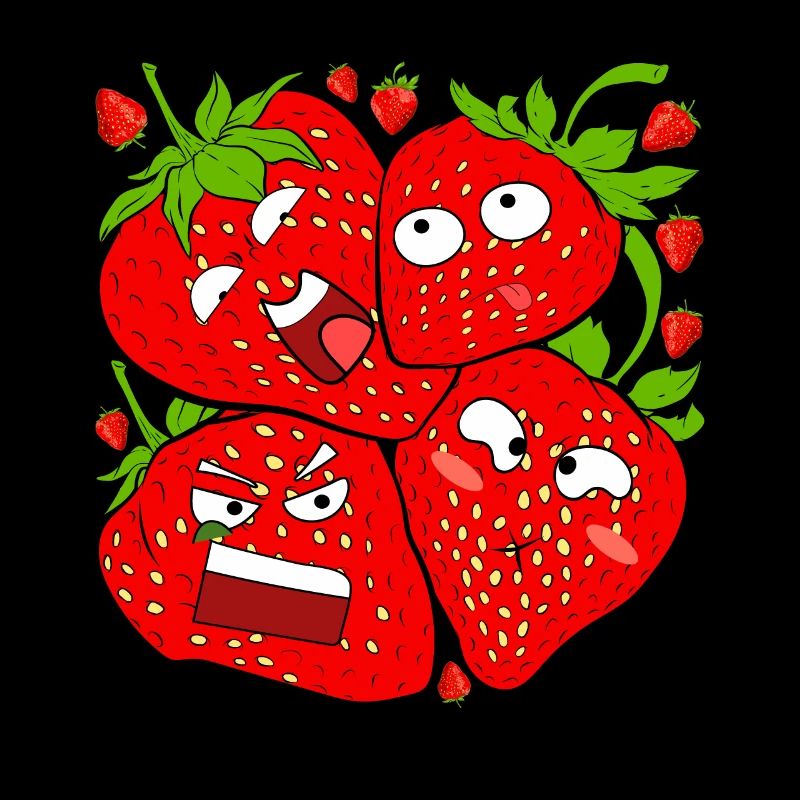 Summer Fruit Red Fruit Gift Funny Strawberry