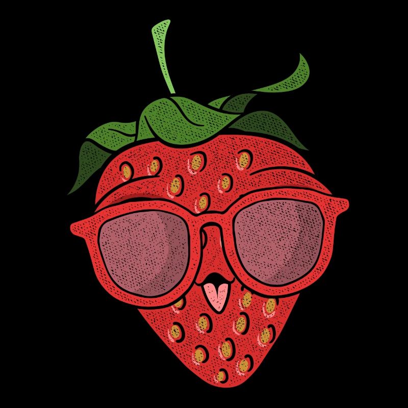 Coole Sonnenbrille Rote Beeren Geschenk Erdbeere