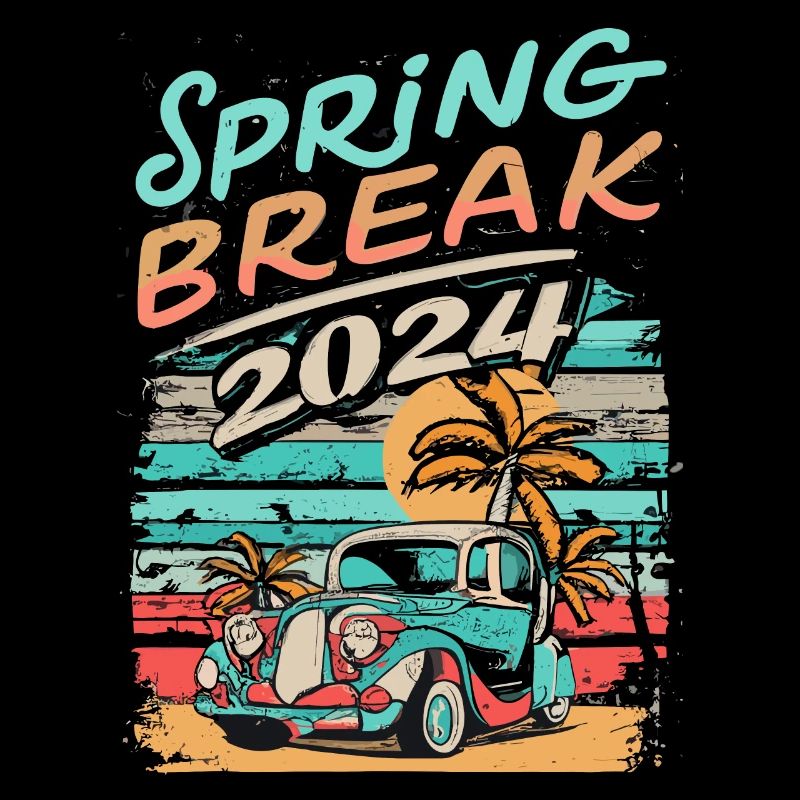 Spring Break 2024 Vacances Rétro Vintage