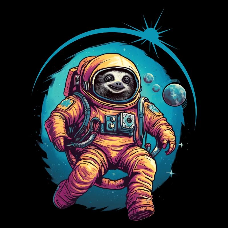 Sloth Astronaut Space Space Gift