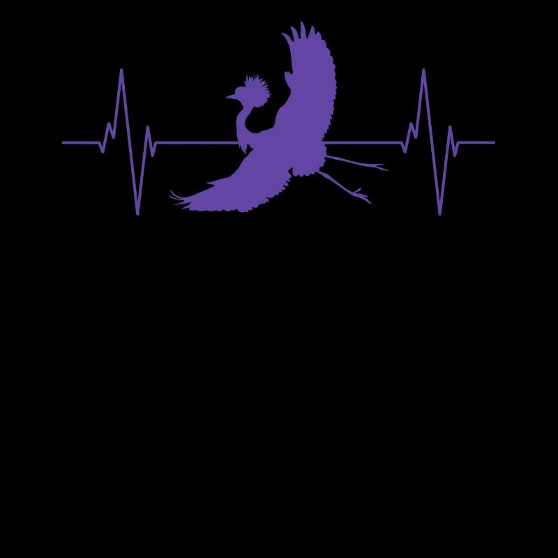 Grue Silhouette Heartbeat Bird Lover