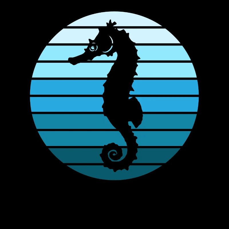 Style d’hippocampe bleu cool