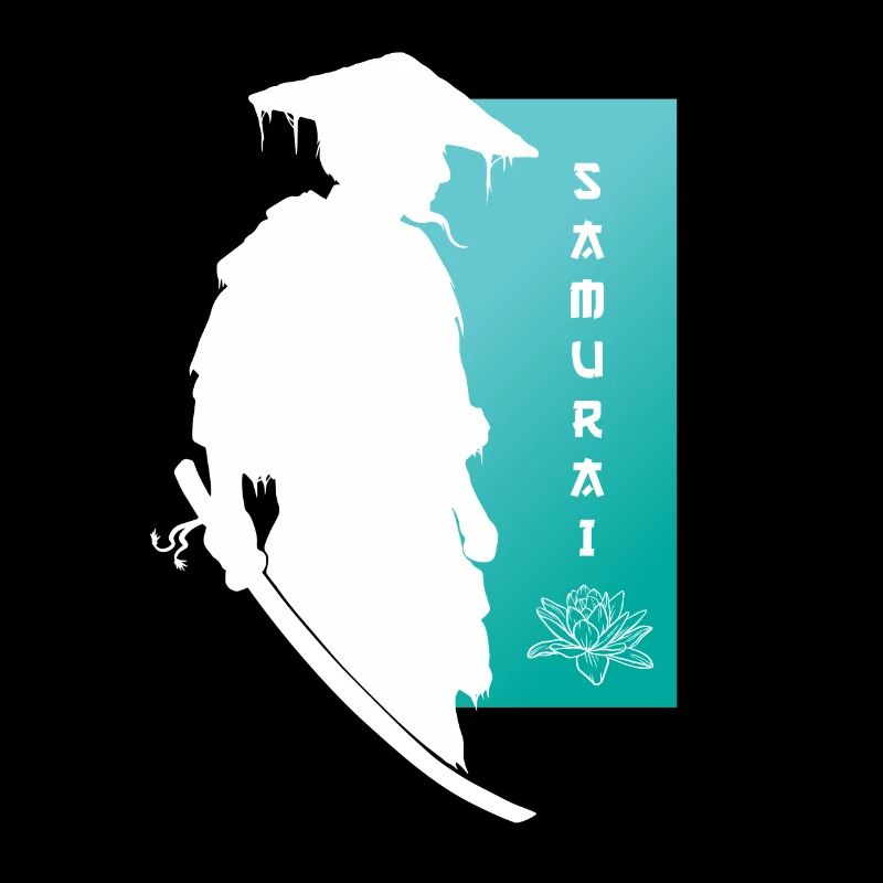 Samurai Blume Krieger Seelenfrieden Kunst