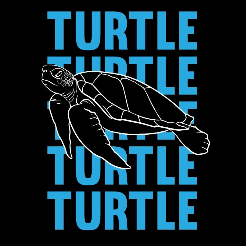 TURTLE Silhouette Word Art Gift
