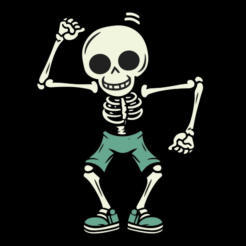 Tanzendes Skelett Totenkopf