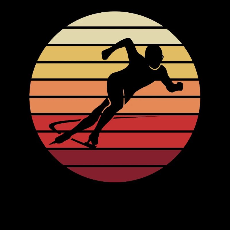 Eiskunstlauf Sunset Silhouette Geschenk