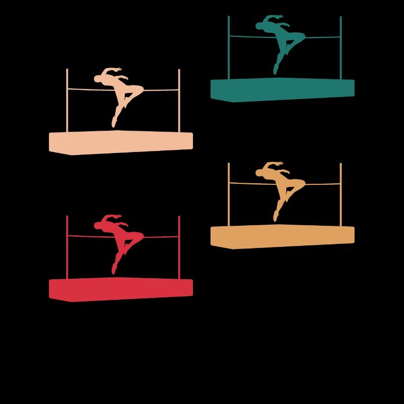 Conception colorée de l’athlète de variété de saut en hauteur