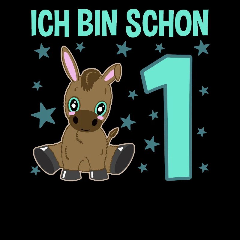 Süßer Esel Feiert Ersten Geburtstag