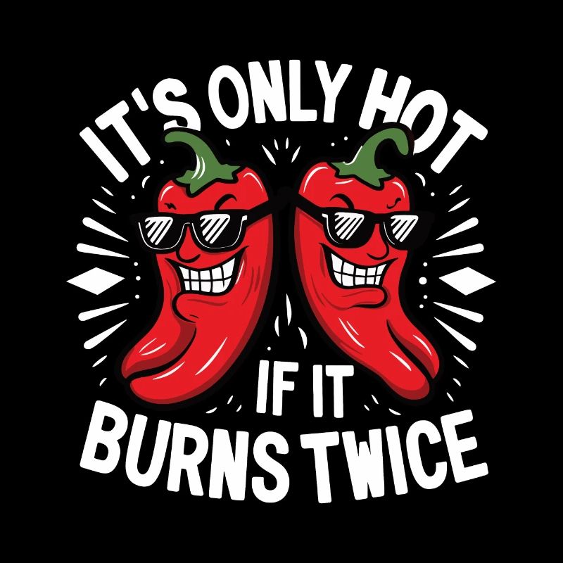 It's only hot if it burns twice Spicy Food Pepper